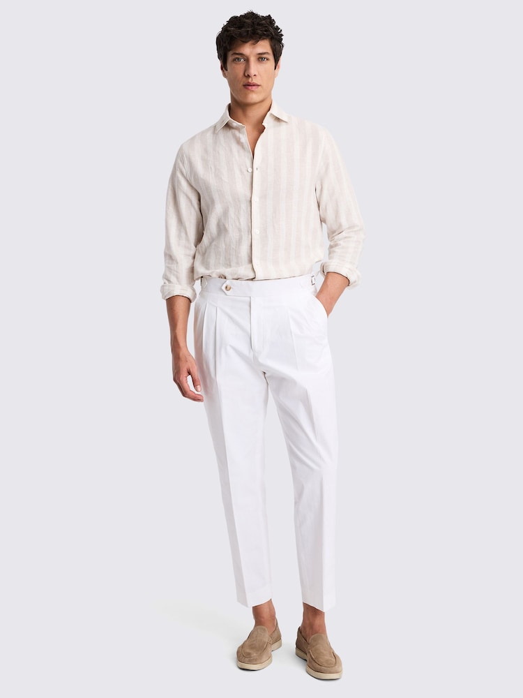 MOSS Natural Cotton Linen Stripe Shirt - Image 2 of 5