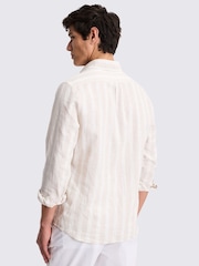 MOSS Natural Cotton Linen Stripe Shirt - Image 3 of 5