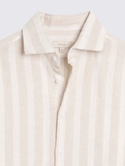 MOSS Natural Cotton Linen Stripe Shirt - Image 5 of 5