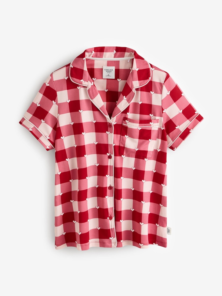 Chelsea Peers Red Playful Print Short Pyjamas Set - Image 7 of 8