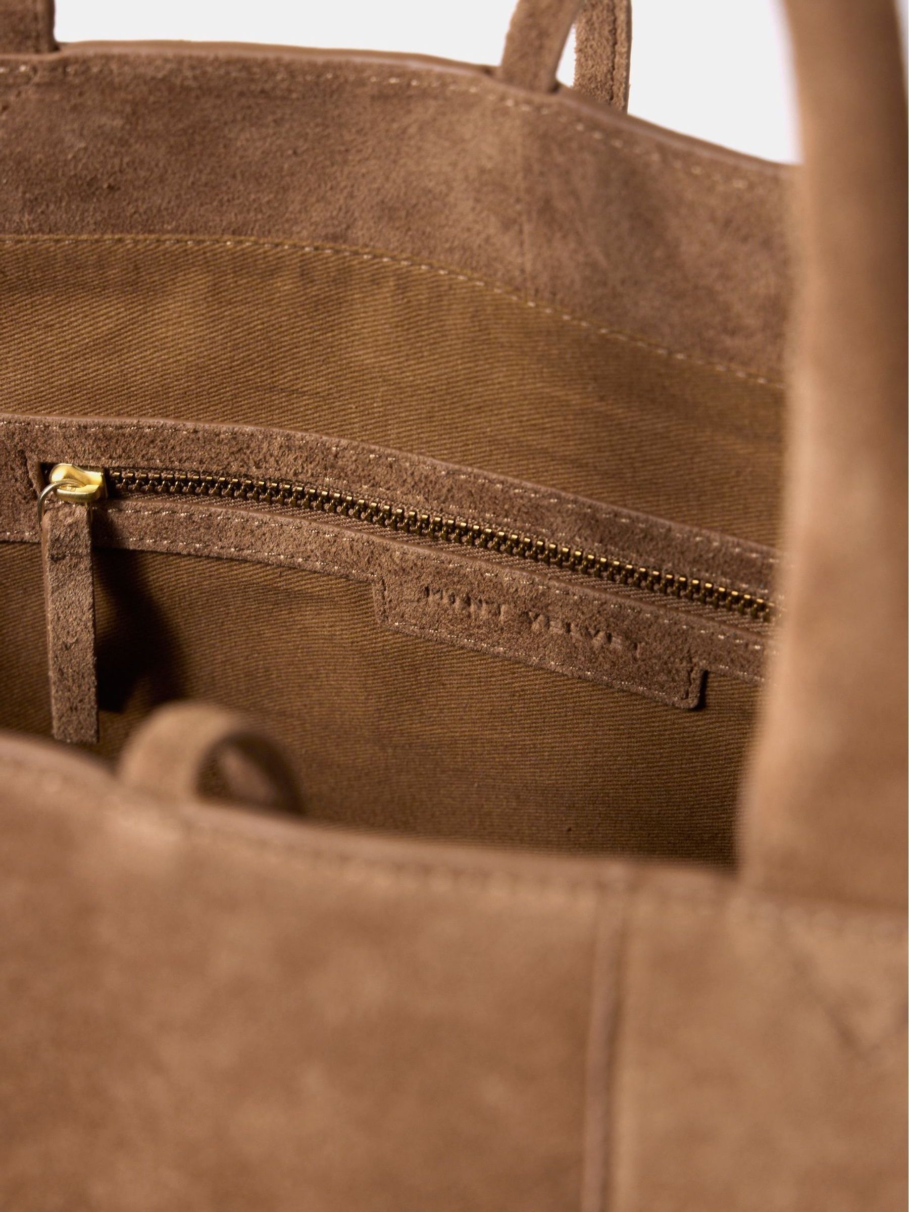 Buy Mint Velvet Brown Suede Woven Tote Bag from Next USA