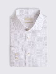 MOSS White Regular Fit Sky Print Contrast Shirt - Image 4 of 4