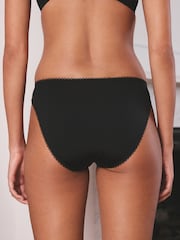 Black/Cream Embroidered Knickers 2 Pack - Image 4 of 9