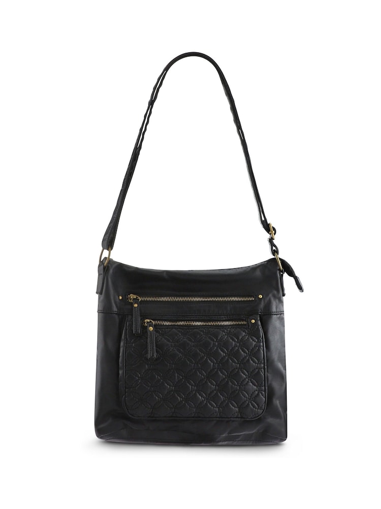 Pavers Black Multi-Zip Cross-Body Bag - Image 1 of 3