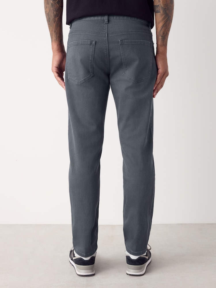 Blue Grey Mid Single Slim Fit Classic Stretch Jeans - Image 2 of 11
