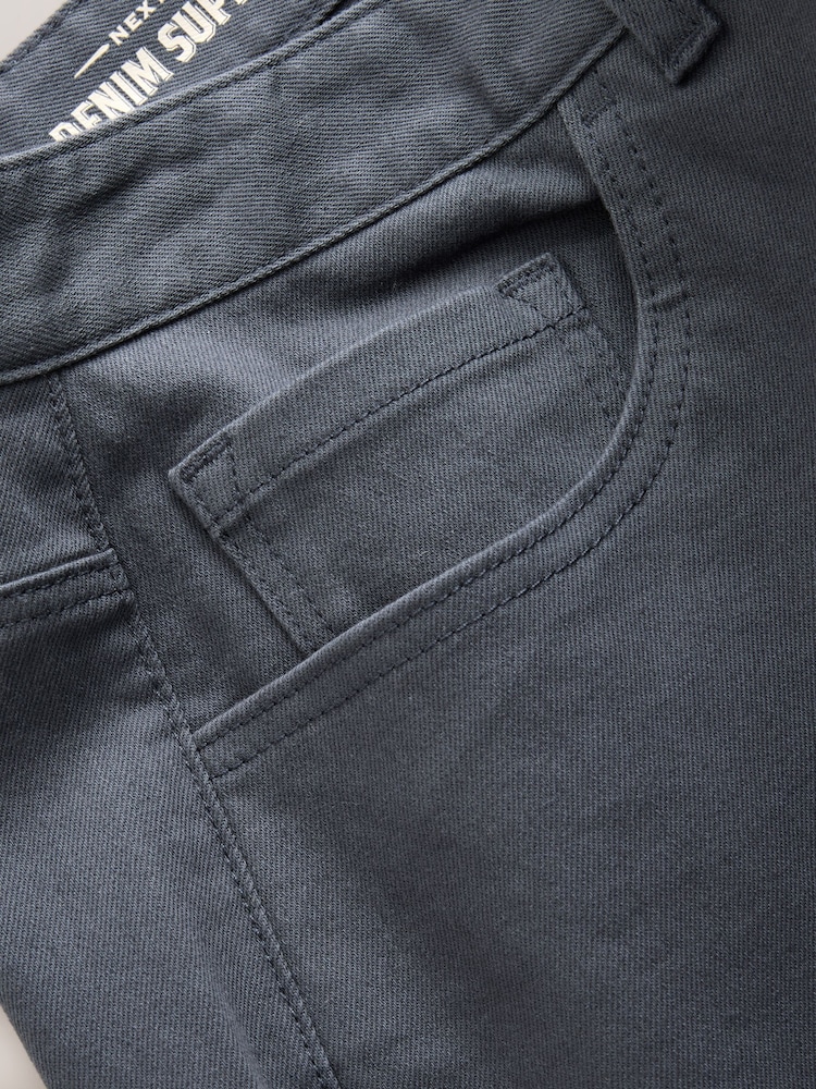 Smoke Blue Single Straight Fit Classic Stretch Jeans - Image 2 of 6