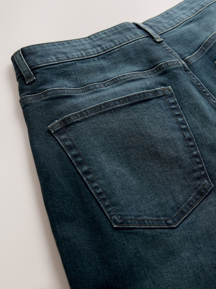 Blue Dark Washed Regular Tapered Fit Classic Stretch Jeans - Image 5 of 5 Blue Dark Washed Regular Tapered Fit Classic Stretch Jeans - Image 5 of 5