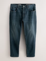 Blue Dark Washed Regular Tapered Fit Classic Stretch Jeans - Image 7 of 11