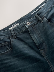 Blue Dark Washed Regular Tapered Fit Classic Stretch Jeans - Image 9 of 11