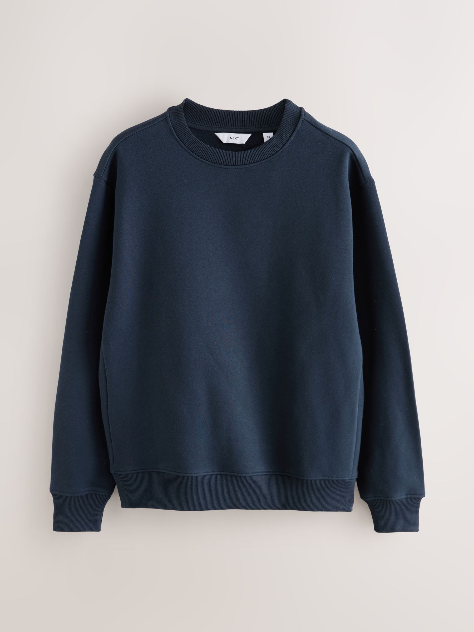 Buy Black/Navy Blue/Grey Marl Heavyweight Cotton Rich Jersey Crew