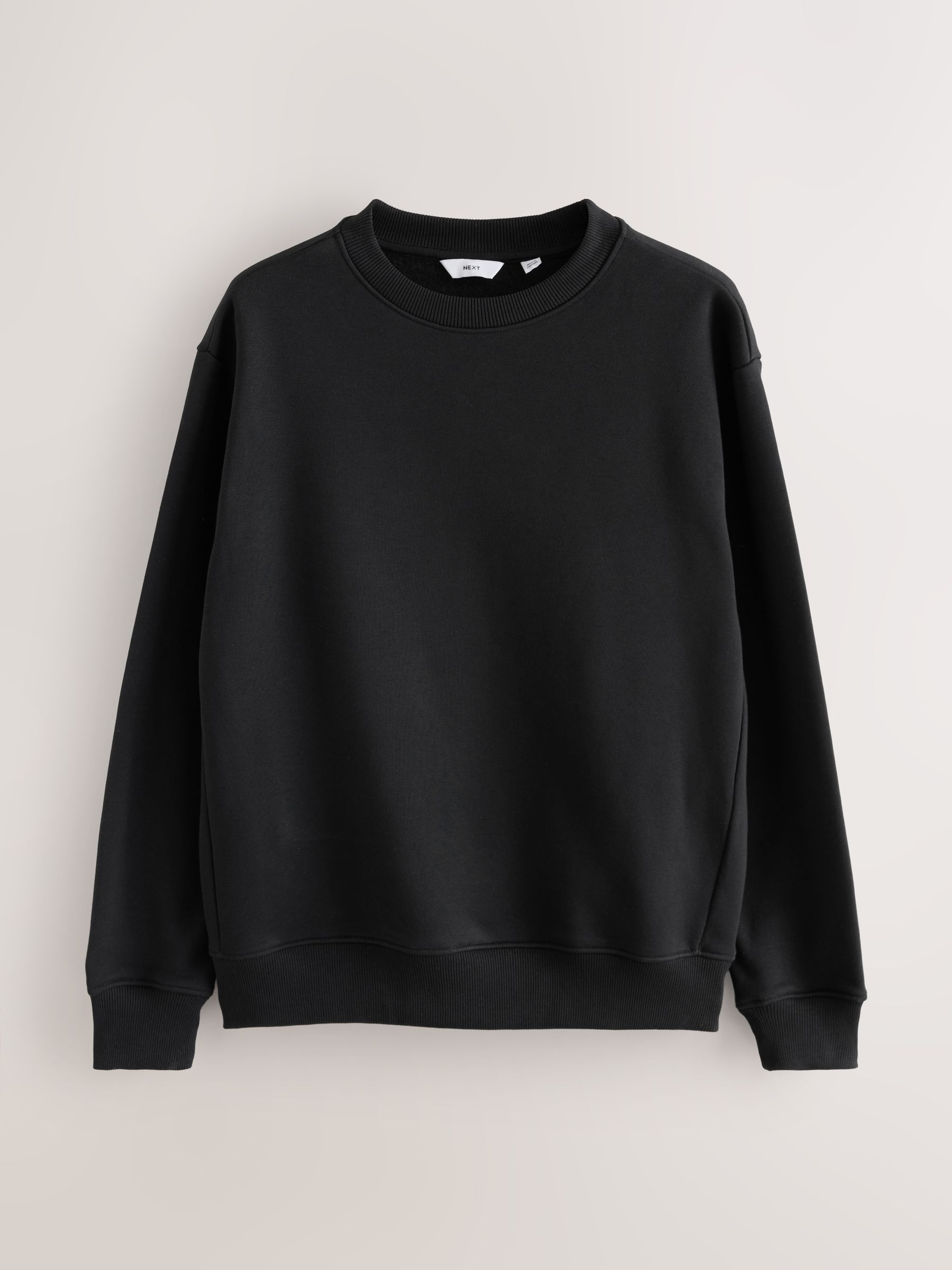 Buy Black/Navy Blue/Grey Marl Heavyweight Cotton Rich Jersey Crew