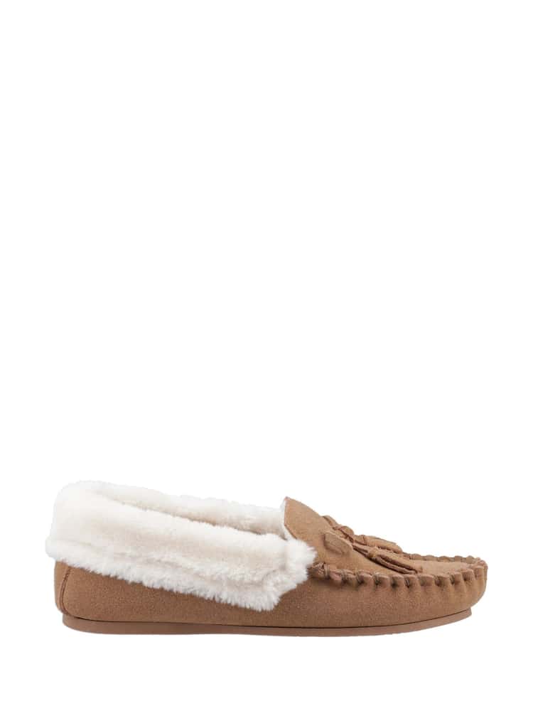Hush Puppies Agnes Fur Brown Slippers - Image 1 of 3