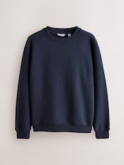 Navy Blue/Green Cotton Rich Jersey Crew Sweatshirts 2 Pack - Image 2 of 5