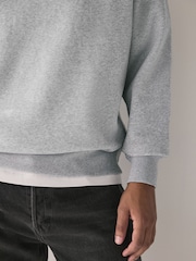 أزرق كحلي/أخضر - Cotton Rich Jersey Crew Sweatshirts 2 Pack - صورة 6 من 11