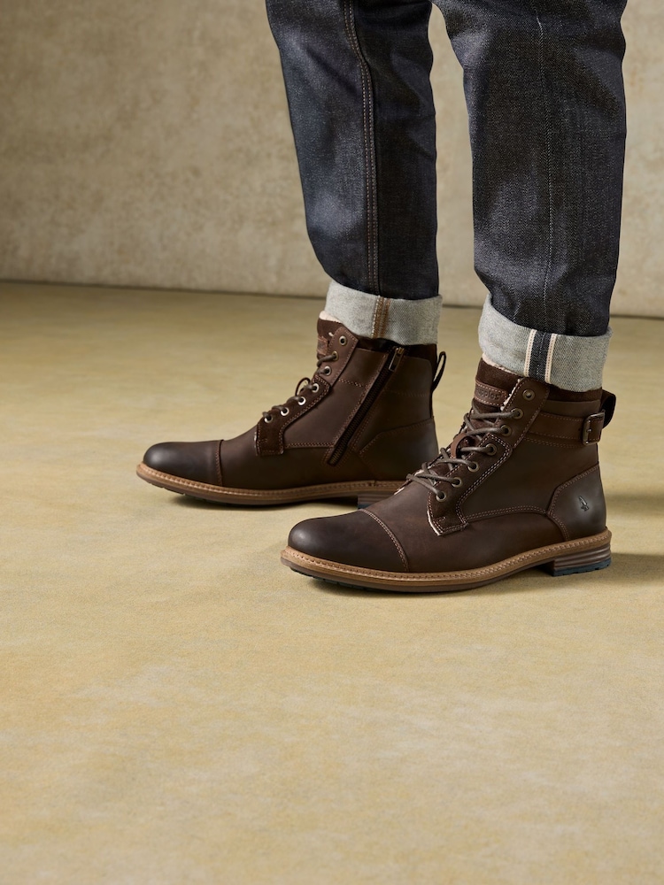 Hush Puppies Jordan Buckle Brown Boots - Image 1 of 4 Hush Puppies Jordan Buckle Brown Boots - Image 1 of 4
