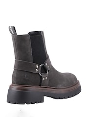Hush Puppies Grey Raye Buckle Suede Boots - Image 4 of 4