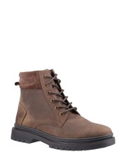 Hush Puppies Brown Jarrod Lace Boots - Image 3 of 4