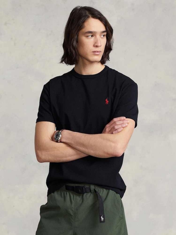 Polo Ralph Lauren Black Classic Fit Heavyweight Jersey T-Shirt - Image 1 of 4