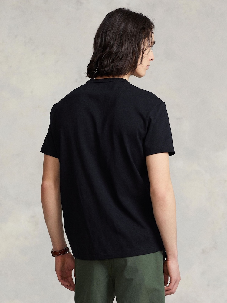 Polo Ralph Lauren Black Classic Fit Heavyweight Jersey T-Shirt - Image 2 of 4