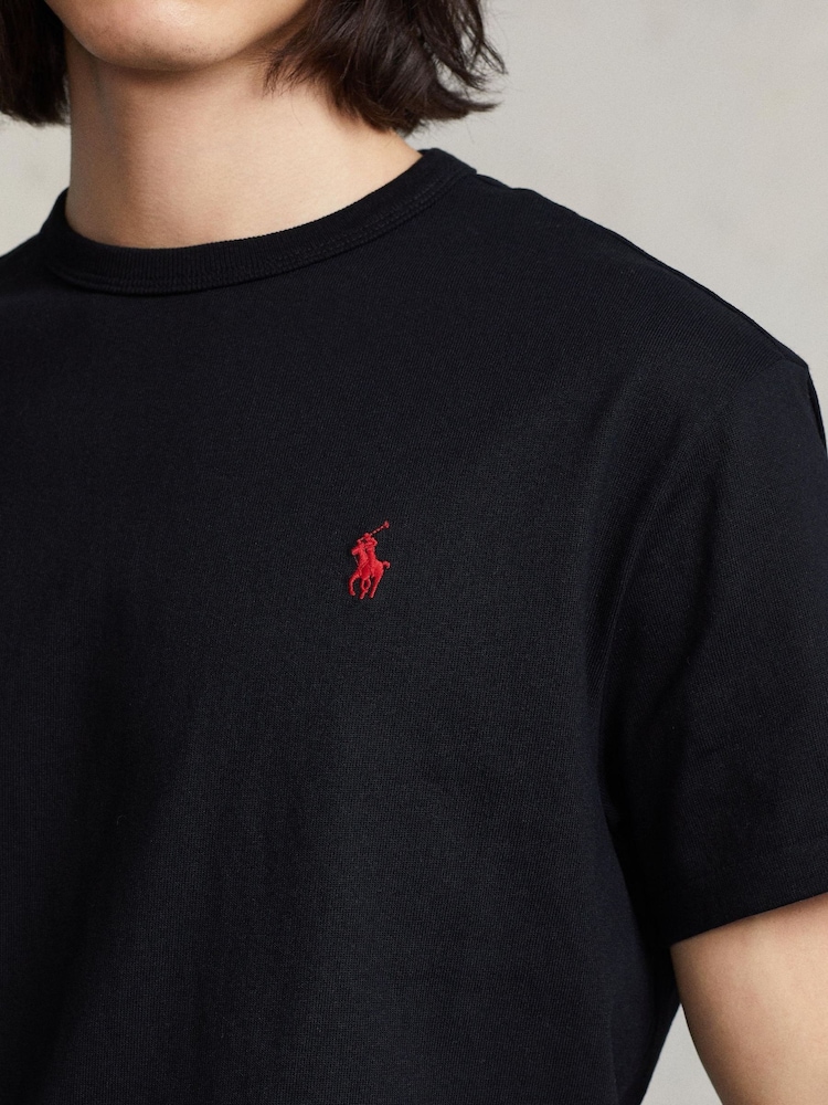 Polo Ralph Lauren Black Classic Fit Heavyweight Jersey T-Shirt - Image 4 of 4