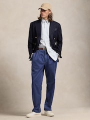 Azul - Polo Ralph Lauren Whitman Relaxed Fit Pleated Chino Trousers - Imagen 3 de 4