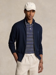 Polo Ralph Lauren Navy Blue Cotton Full-Zip Sweater - Image 1 of 4