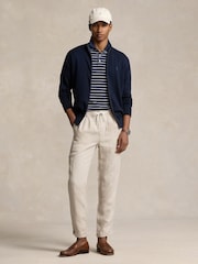 Polo Ralph Lauren Navy Blue Cotton Full-Zip Sweater - Image 3 of 4