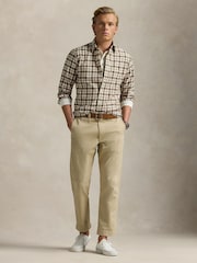 Polo Ralph Lauren Natural Custom Fit Plaid Oxford Shirt - Image 3 of 5