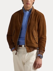 Polo Ralph Lauren Brown Suede Bomber Jacket - Image 6 of 8