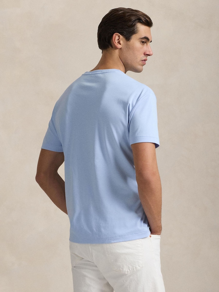 Polo Ralph Lauren Blue Custom Slim Fit Soft T-Shirt - Image 2 of 6 Polo Ralph Lauren Blue Custom Slim Fit Soft T-Shirt - Image 2 of 6