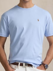 Polo Ralph Lauren Blue Custom Slim Fit Soft T-Shirt - Image 4 of 6