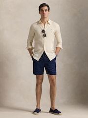 Polo Ralph Lauren Cream Custom Fit Linen Shirt - Image 3 of 4