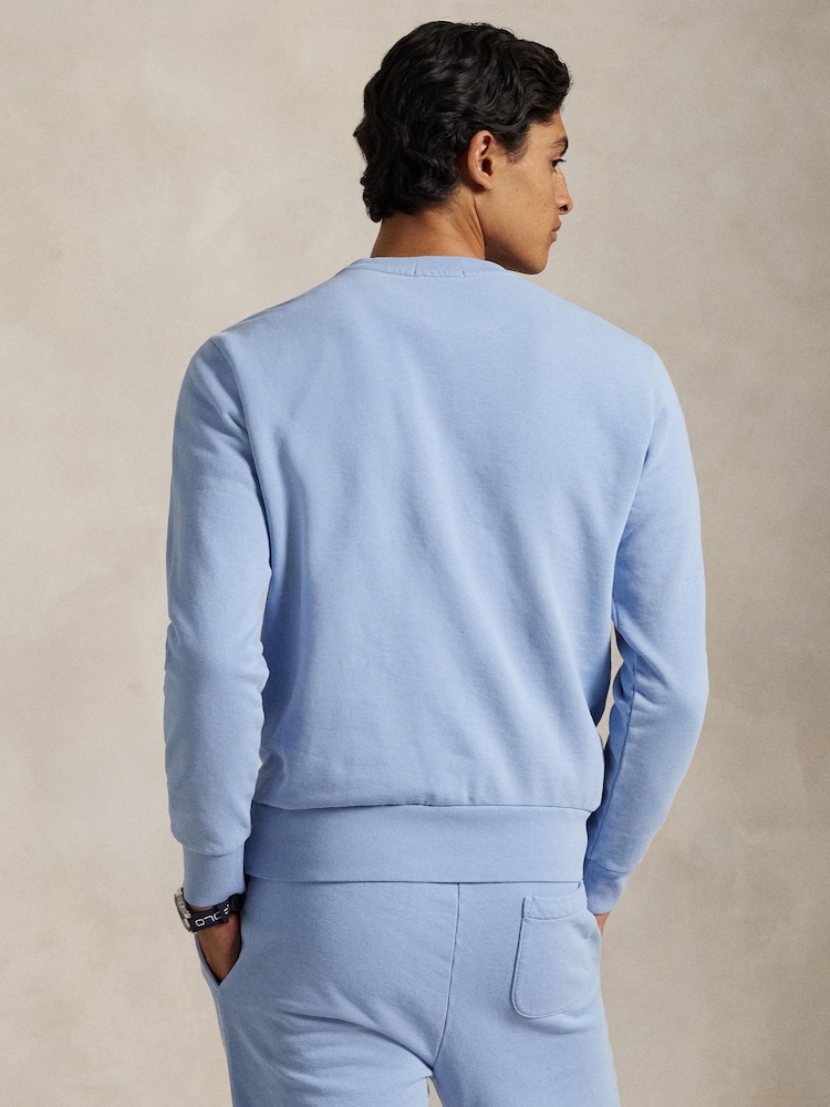 Polo Ralph Lauren Blue Loopback Fleece Sweatshirt - Image 2 of 4