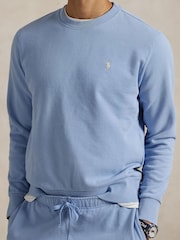 Polo Ralph Lauren Blue Loopback Fleece Sweatshirt - Image 4 of 4
