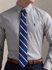 Polo Ralph Lauren Grey Custom Fit Stretch Oxford Shirt - Image 4 of 5