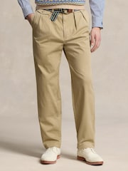 Verde - Polo Ralph Lauren Whitman Relaxed Fit Pleated Chino Trousers - Imagen 1 de 4