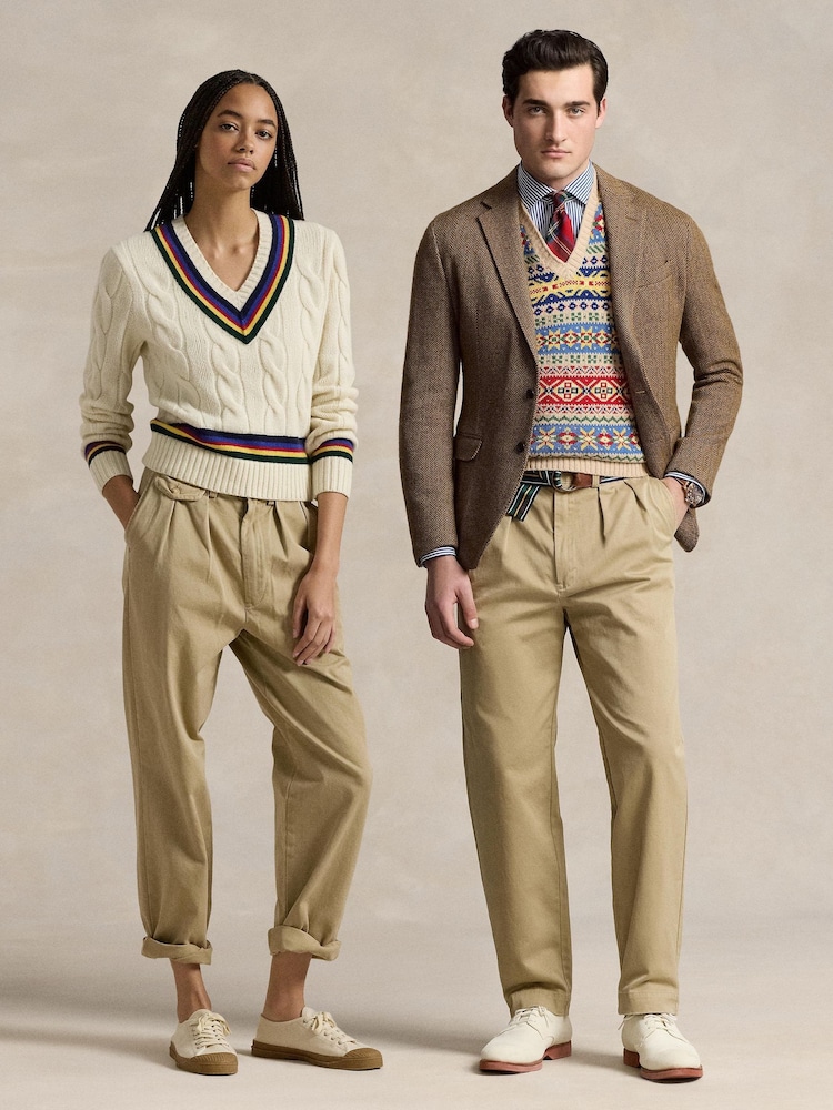 Verde - Polo Ralph Lauren Whitman Relaxed Fit Pleated Chino Trousers - Imagen 4 de 4