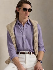 Polo Ralph Lauren Purple Featherweight Mesh Shirt - Image 4 of 6