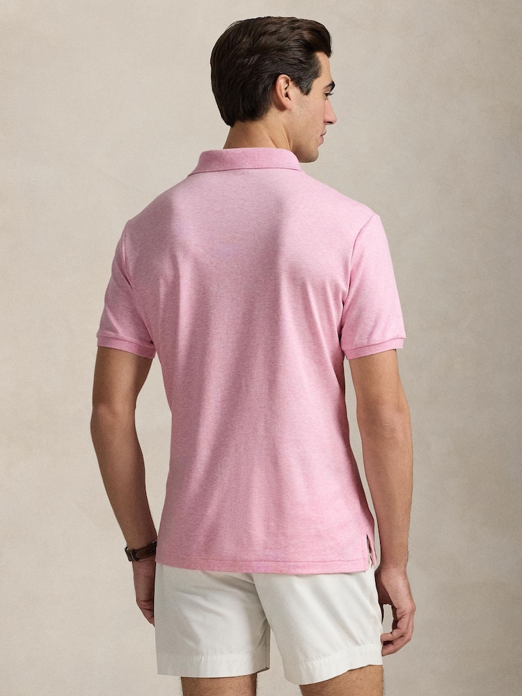 Polo Ralph Lauren Pink Custom Slim Fit Soft Polo Shirt - Image 2 of 4