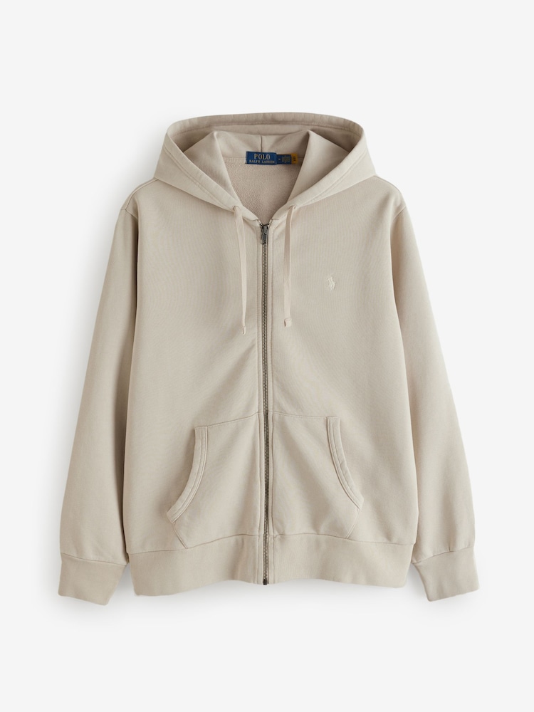 Polo Ralph Lauren Grey Loopback Fleece Full-Zip Hoodie - Image 5 of 5