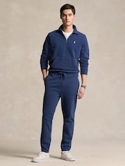 Polo Ralph Lauren Blue Loopback Fleece Quarter-Zip Sweatshirt - Image 3 of 4