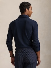 Polo Ralph Lauren Blue Luxury Jersey Polo Shirt - Image 2 of 4