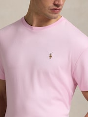 Polo Ralph Lauren Pink Custom Slim Fit Soft T-Shirt - Image 4 of 4