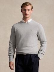 Polo Ralph Lauren Grey Long Sleeve Pullover Cotton Jumper - Image 1 of 4