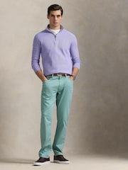 Polo Ralph Lauren Purple Polo Ralph Lauren Mesh-Knit Cotton Quarter-Zip Sweater - Image 3 of 4