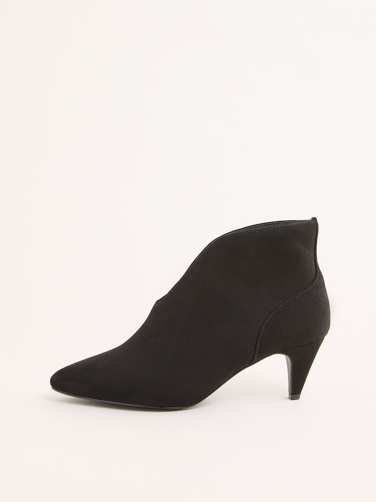 Friends Like These Black Wide Fit Formal Mid Heel Shoe Boots - Image 5 of 5