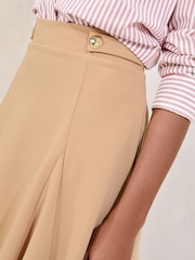 Lipsy Neutral Tabbed Skater Skirt - Image 3 of 4