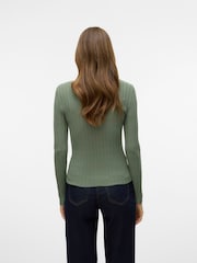 VERO MODA Green Long Sleeve Scoop Neck Knitted Top - Image 2 of 5