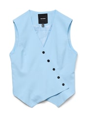 VERO MODA Blue Asymetric Button Waistcoat - Image 6 of 6