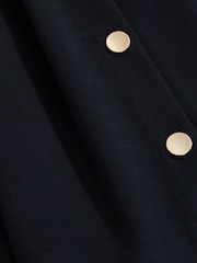 Reiss Navy Cosmo Button Side Sleeveless Top - Image 6 of 6